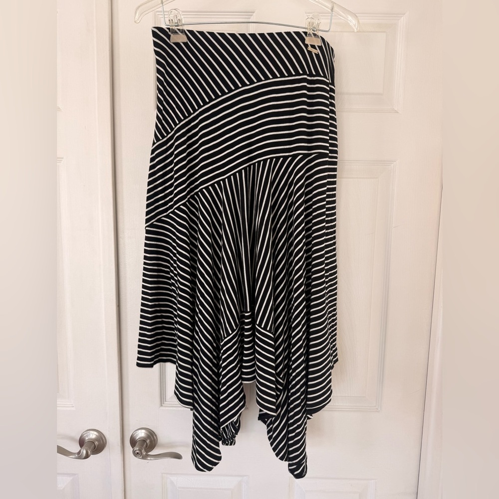 Calvin Klein Asymmetrical Black and White Skirt